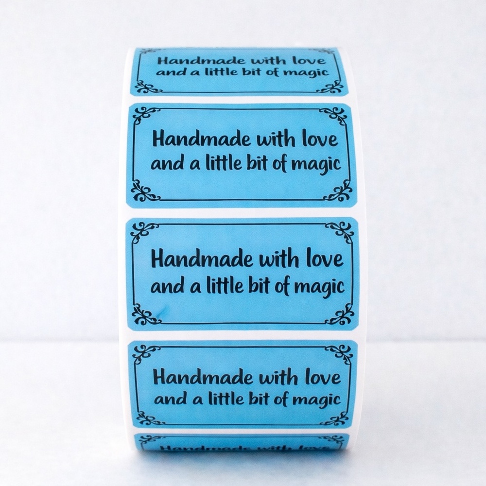 2 x 1 Inch Handmade With Love Stickers – 100 Pack Boutique Packaging Labels - Picture 2 of 10